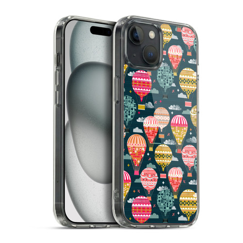 Andrea Lauren Design Assorted Hot Air Balloon Soft Gel Case for Apple iPhone 15 Plus & MagSafe
