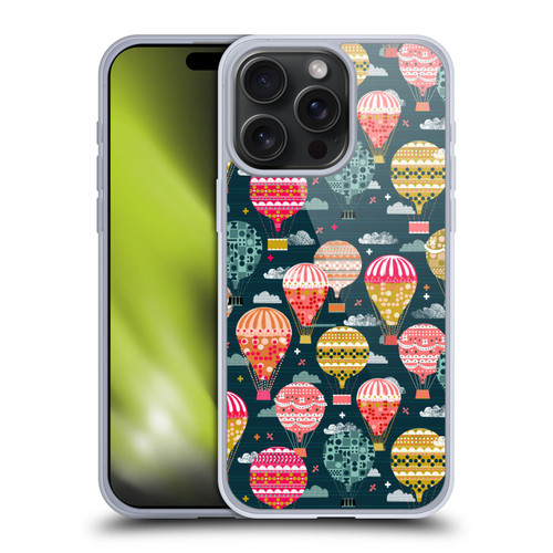 Andrea Lauren Design Assorted Hot Air Balloon Soft Gel Case for Apple iPhone 15 Pro Max