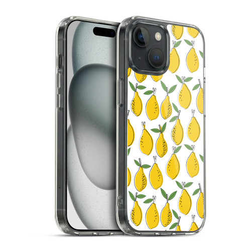 Andrea Lauren Design Food Pattern Lemons Soft Gel Case for Apple iPhone 15 & MagSafe