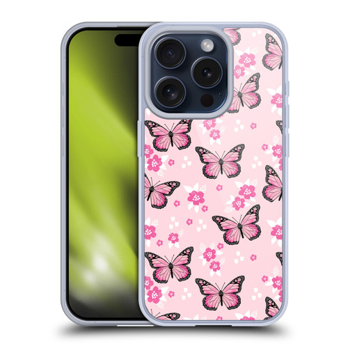 Andrea Lauren Design Lady Like Butterfly Soft Gel Case for Apple iPhone 15 Pro