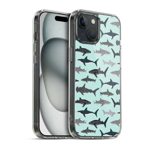Andrea Lauren Design Sea Animals Sharks Soft Gel Case for Apple iPhone 15 & MagSafe