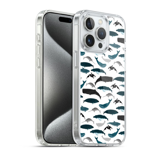 Andrea Lauren Design Sea Animals Whales Soft Gel Case for Apple iPhone 15 Pro & MagSafe