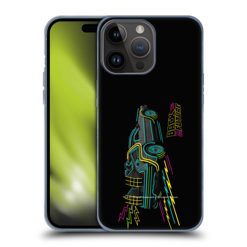 Back to the Future I Composed Art Neon Soft Gel Case for Apple iPhone 15 Pro Max