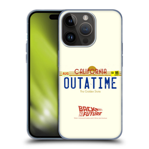 Back to the Future I Graphics Outatime Soft Gel Case for Apple iPhone 15 Pro