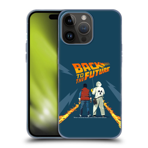 Back to the Future I Key Art Dr. Brown And Marty Soft Gel Case for Apple iPhone 15 Pro Max