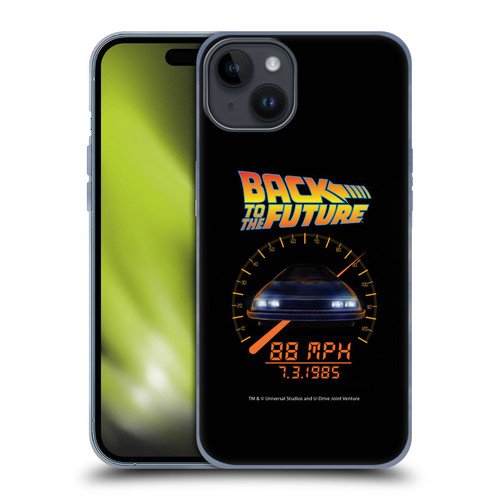 Back to the Future I Quotes Speed Soft Gel Case for Apple iPhone 15 Plus