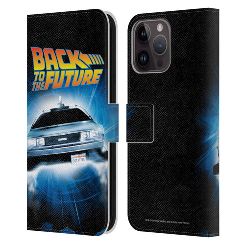 Back to the Future I Key Art Fly Leather Book Wallet Case Cover For Apple iPhone 15 Pro Max