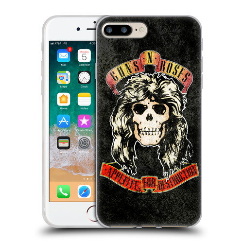 Guns N' Roses Vintage Adler Soft Gel Case for Apple iPhone 7 Plus / iPhone 8 Plus
