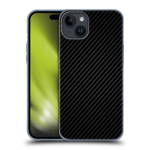 Alyn Spiller Carbon Fiber Plain Soft Gel Case for Apple iPhone 15 Plus