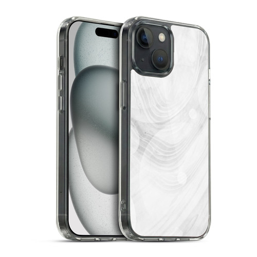 Alyn Spiller Marble White Soft Gel Case for Apple iPhone 15 & MagSafe