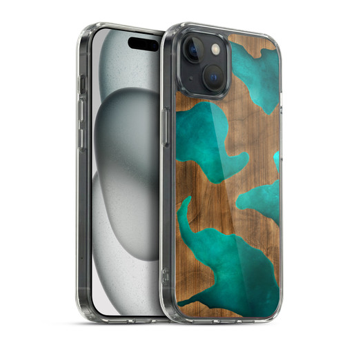 Alyn Spiller Wood & Resin Aqua Soft Gel Case for Apple iPhone 15 Plus & MagSafe