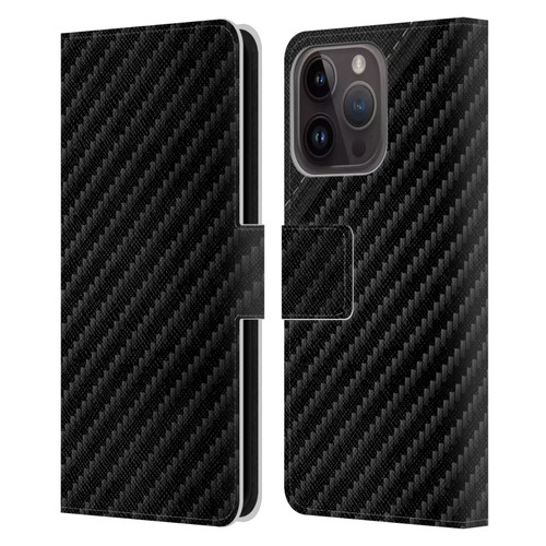 Alyn Spiller Carbon Fiber Leather Leather Book Wallet Case Cover For Apple iPhone 15 Pro