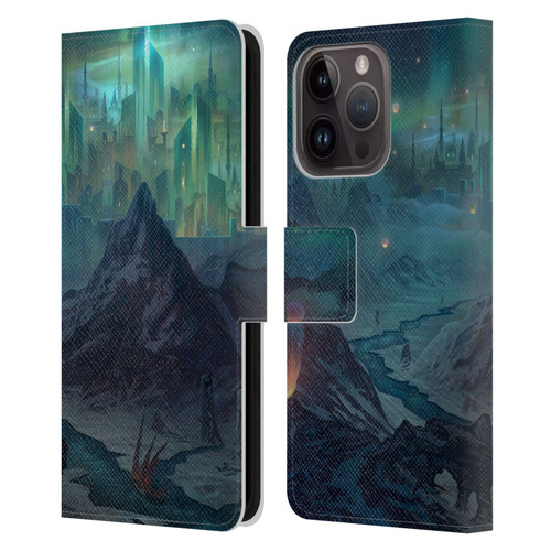 Alyn Spiller Environment Art Northern Kingdom Leather Book Wallet Case Cover For Apple iPhone 15 Pro