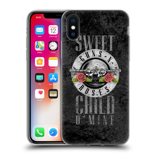 Guns N' Roses Vintage Sweet Child O' Mine Soft Gel Case for Apple iPhone X / iPhone XS