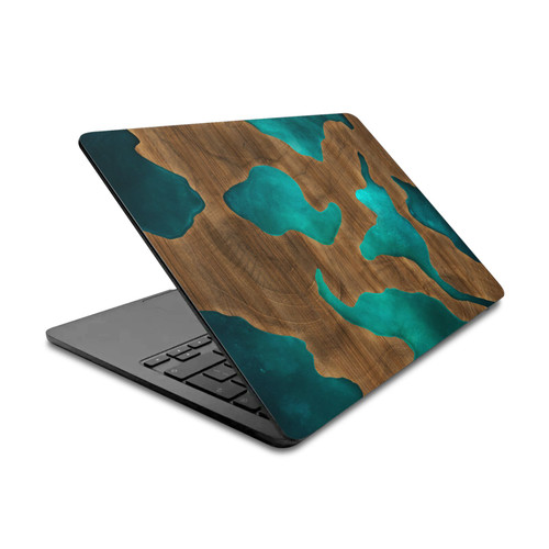 Alyn Spiller Wood & Resin Aqua Vinyl Sticker Skin Decal Cover for Apple MacBook Air 13.6" A2681 (2022)