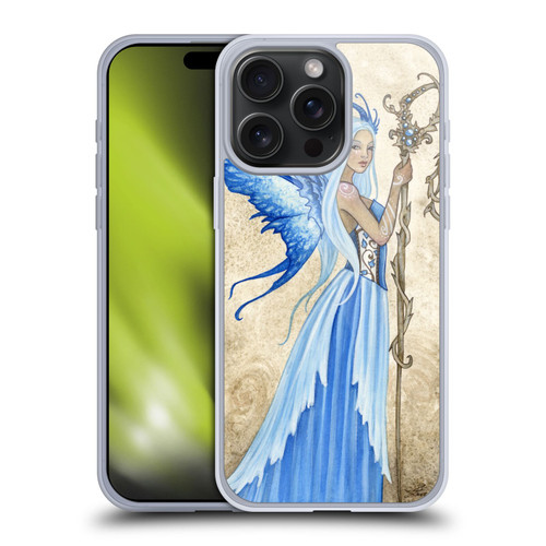 Amy Brown Elemental Fairies Blue Goddess Soft Gel Case for Apple iPhone 15 Pro Max