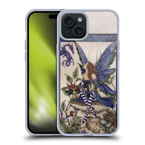 Amy Brown Pixies Bottom Of The Garden Soft Gel Case for Apple iPhone 15 Plus