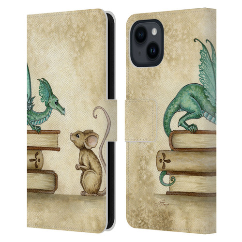 Amy Brown Folklore Curious Encounter Leather Book Wallet Case Cover For Apple iPhone 15