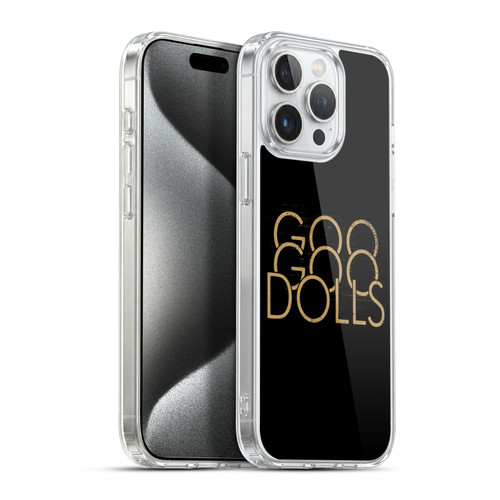Goo Goo Dolls Graphics Stacked Gold Soft Gel Case for Apple iPhone 15 Pro Max & MagSafe