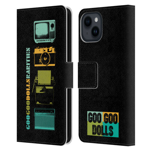 Goo Goo Dolls Graphics Rarities Vintage Leather Book Wallet Case Cover For Apple iPhone 15
