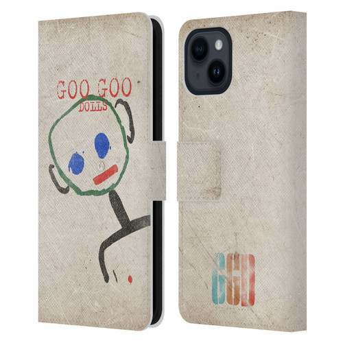 Goo Goo Dolls Graphics Throwback Super Star Guy Leather Book Wallet Case Cover For Apple iPhone 15