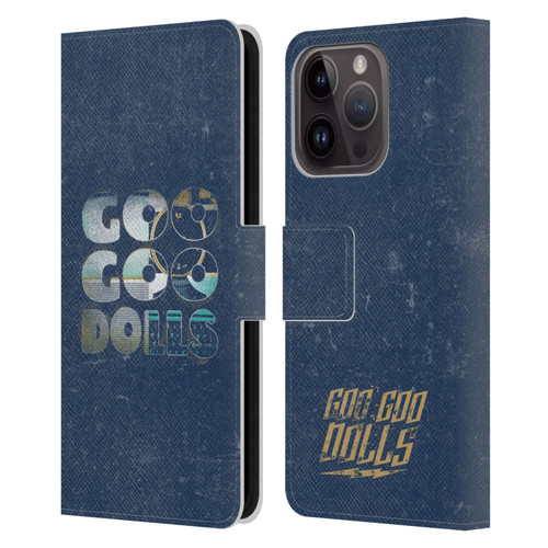 Goo Goo Dolls Graphics Rarities Bold Letters Leather Book Wallet Case Cover For Apple iPhone 15 Pro