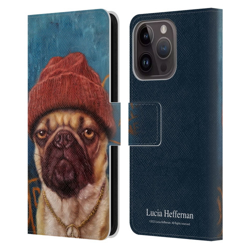 Lucia Heffernan Art Monday Mood Leather Book Wallet Case Cover For Apple iPhone 15 Pro