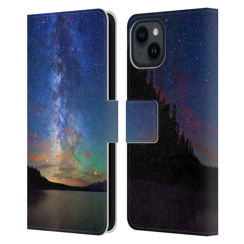 Royce Bair Nightscapes Jackson Lake Leather Book Wallet Case Cover For Apple iPhone 15