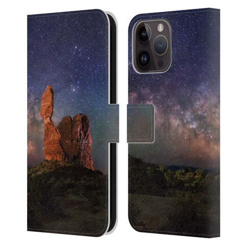 Royce Bair Nightscapes Balanced Rock Leather Book Wallet Case Cover For Apple iPhone 15 Pro Max