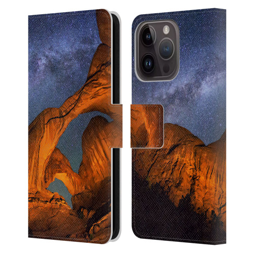 Royce Bair Nightscapes Triple Arch Leather Book Wallet Case Cover For Apple iPhone 15 Pro