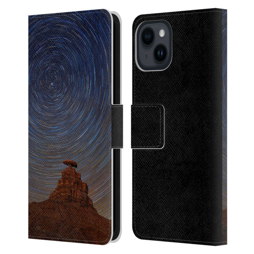 Royce Bair Photography Mexican Hat Rock Leather Book Wallet Case Cover For Apple iPhone 15
