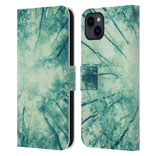 Dorit Fuhg Forest Wander Leather Book Wallet Case Cover For Apple iPhone 15 Plus
