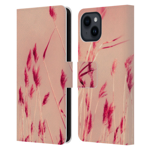 Dorit Fuhg Nature Pink Summer Leather Book Wallet Case Cover For Apple iPhone 15