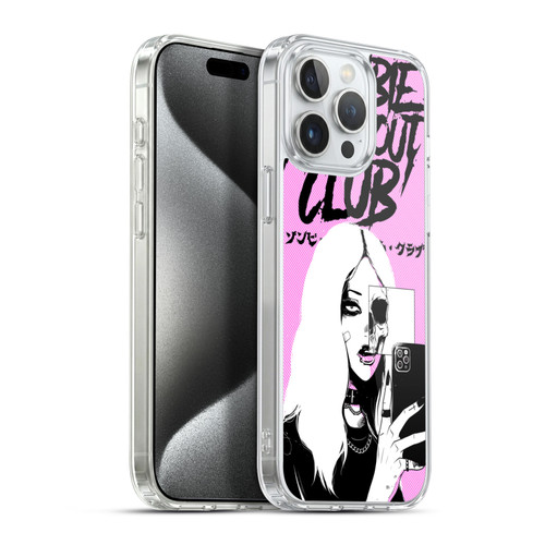 Zombie Makeout Club Art Selfie Skull Soft Gel Case for Apple iPhone 15 Pro Max & MagSafe
