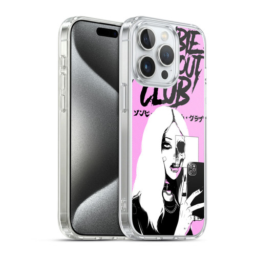 Zombie Makeout Club Art Selfie Skull Soft Gel Case for Apple iPhone 15 Pro & MagSafe