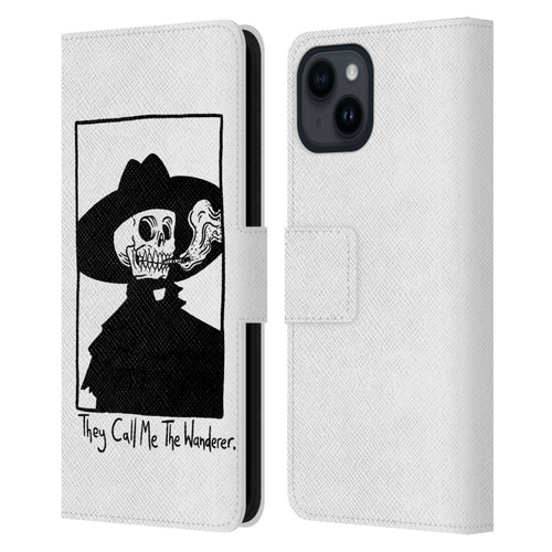 Matt Bailey Art They Call MeThe Wanderer Leather Book Wallet Case Cover For Apple iPhone 15