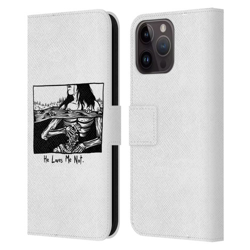 Matt Bailey Art Loves Me Not Leather Book Wallet Case Cover For Apple iPhone 15 Pro Max