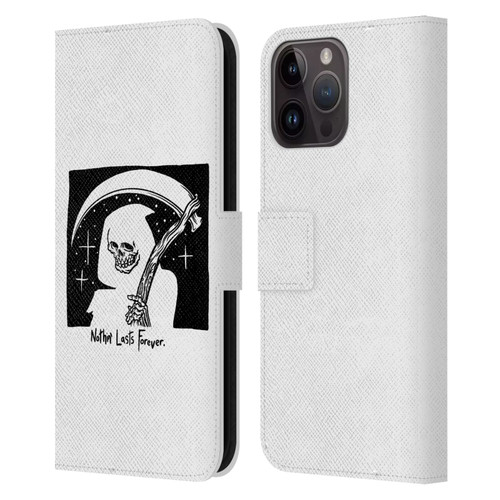 Matt Bailey Art Nothing Last Forever Leather Book Wallet Case Cover For Apple iPhone 15 Pro Max