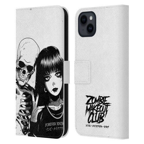 Zombie Makeout Club Art Forever Knows Best Leather Book Wallet Case Cover For Apple iPhone 15 Plus