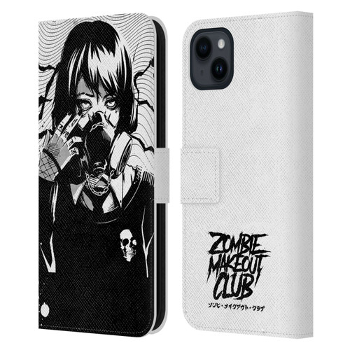 Zombie Makeout Club Art Facepiece Leather Book Wallet Case Cover For Apple iPhone 15 Plus