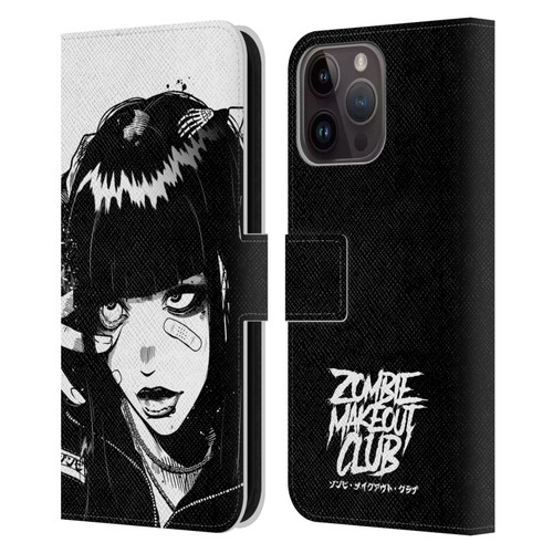 Zombie Makeout Club Art See Thru You Leather Book Wallet Case Cover For Apple iPhone 15 Pro Max