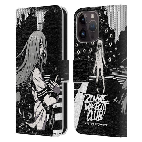Zombie Makeout Club Art They Are Watching Leather Book Wallet Case Cover For Apple iPhone 15 Pro Max