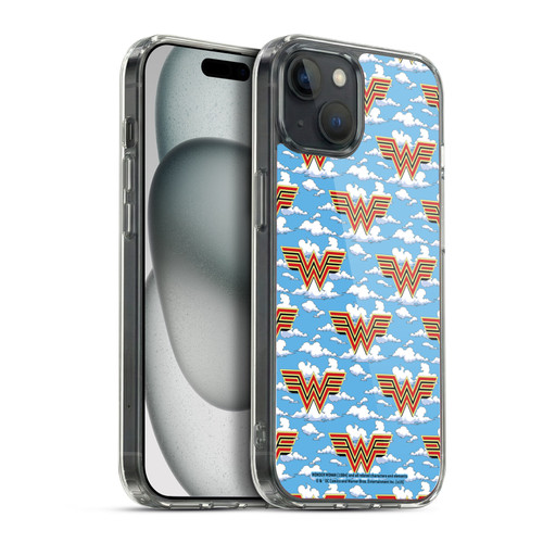 Wonder Woman 1984 Logo Art Retro Pattern 2 Soft Gel Case for Apple iPhone 15 Plus & MagSafe
