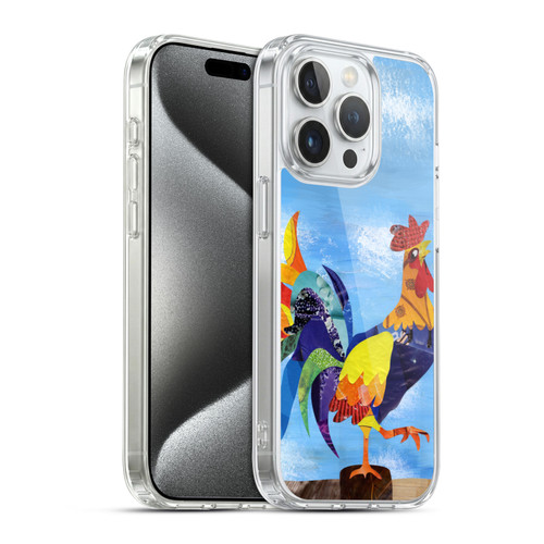 Artpoptart Animals Colorful Rooster Soft Gel Case for Apple iPhone 15 Pro & MagSafe