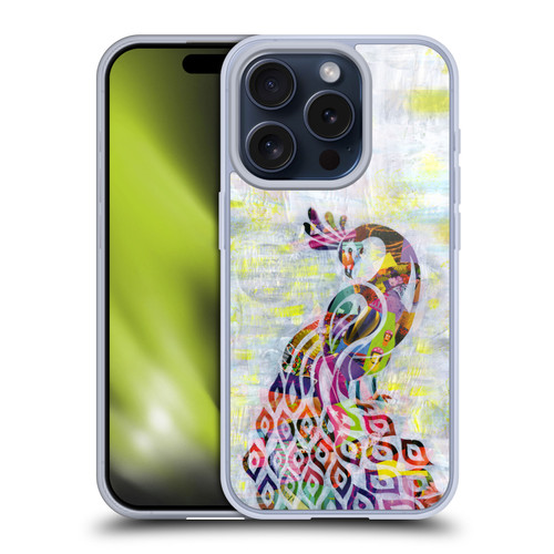 Artpoptart Animals Peacock Soft Gel Case for Apple iPhone 15 Pro