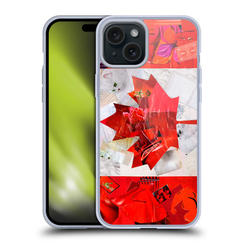Artpoptart Flags Canada Soft Gel Case for Apple iPhone 15 Plus & MagSafe