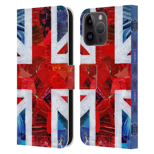 Artpoptart Flags Union Jack Leather Book Wallet Case Cover For Apple iPhone 15 Pro Max