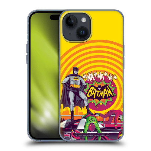Batman TV Series Graphics Na Na Na Na Soft Gel Case for Apple iPhone 15