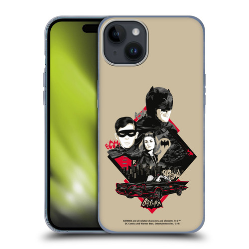 Batman TV Series Graphics Trio Soft Gel Case for Apple iPhone 15 Plus