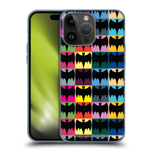 Batman TV Series Logos Patterns Soft Gel Case for Apple iPhone 15 Pro Max